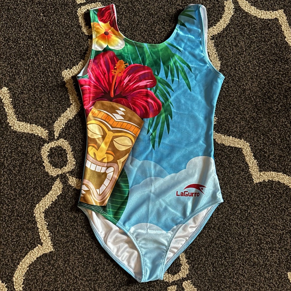 NWOT AM La Gurro Tiki Classic Gymnastics Leotard